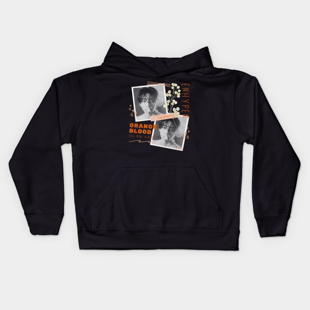 Sunghoon ENHYPEN Orange Blood Kids Hoodie by wennstore